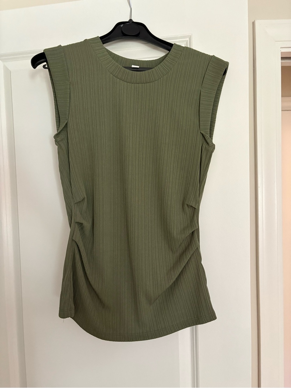 Nine West Olive Green Ribbed Sleeveless Tank
